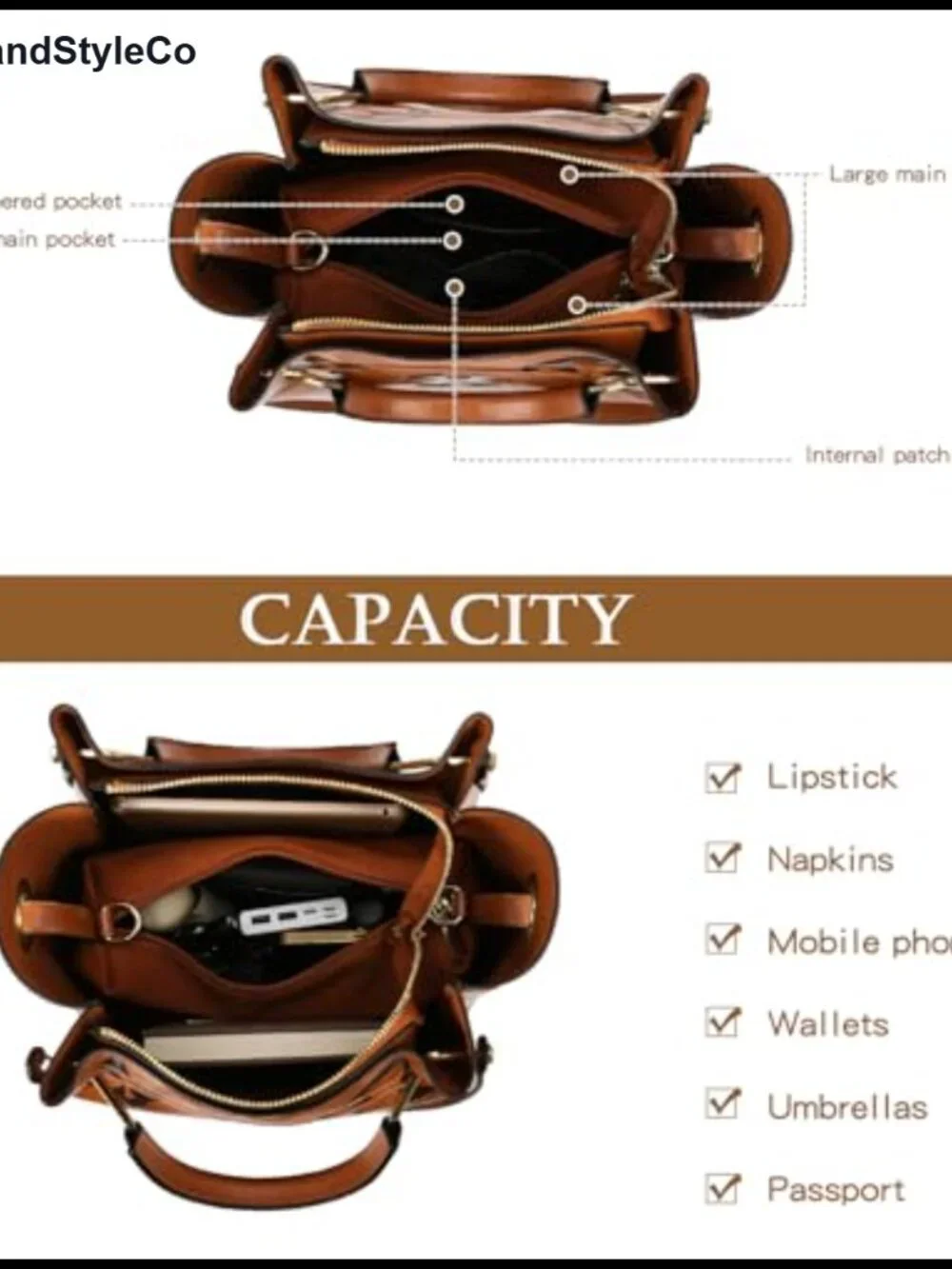 Embossed Faux Leather Floral Top Handle Handbag Set_5